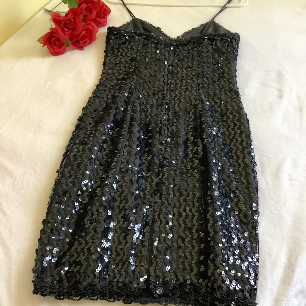 Formal Black Sequin Cocktail Dress - Picture 1 of 16